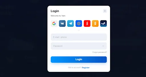 preferred method of authorization 1win login