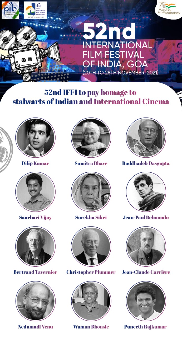 Remembering the legends...  The 52nd International Film Festival of India will pay homage to stalwarts of Indian and International cinema